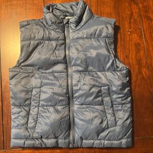 Xersion Kids Boys XS (6/7) Blue Puffer Vest Sleeveless Full Zip‎ Padded
